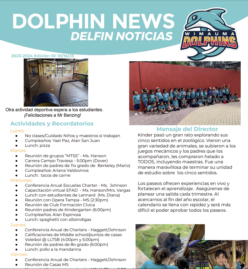 Dolphin News Week of Oct 2023 Spanish