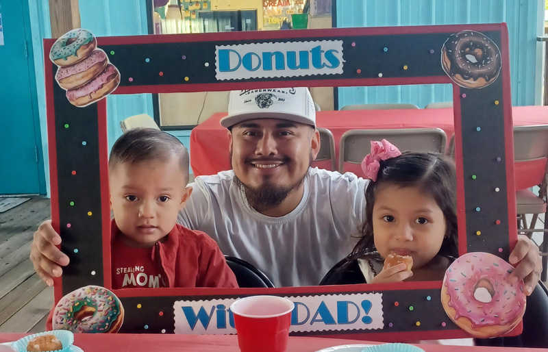 Donuts with Dads at RCMA’s Fred Dennis Child Development Center!