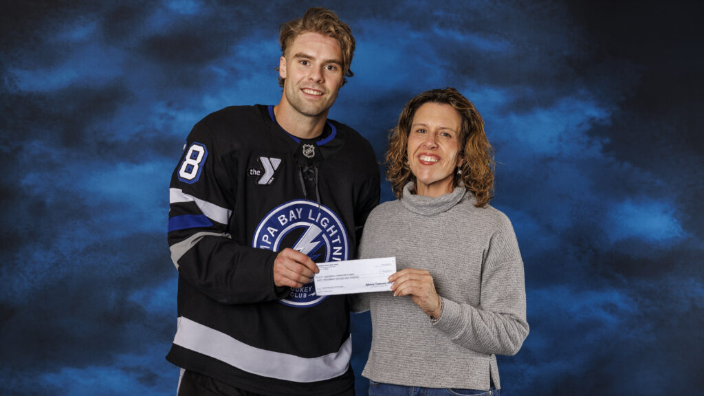 RCMA’s Dani Higgins honored as a Tampa Bay Lightning Community Hero, receiving a $50,000 grant to support building the new Mulberry Community Academy.