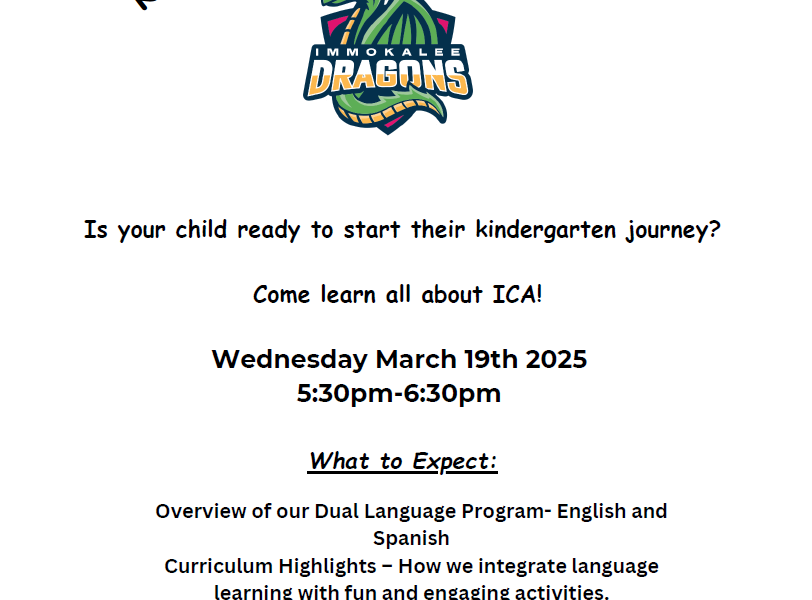 ICA Kinder Informational Night photo