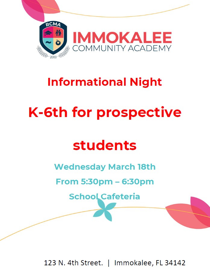 Informational Night Flyer K 6